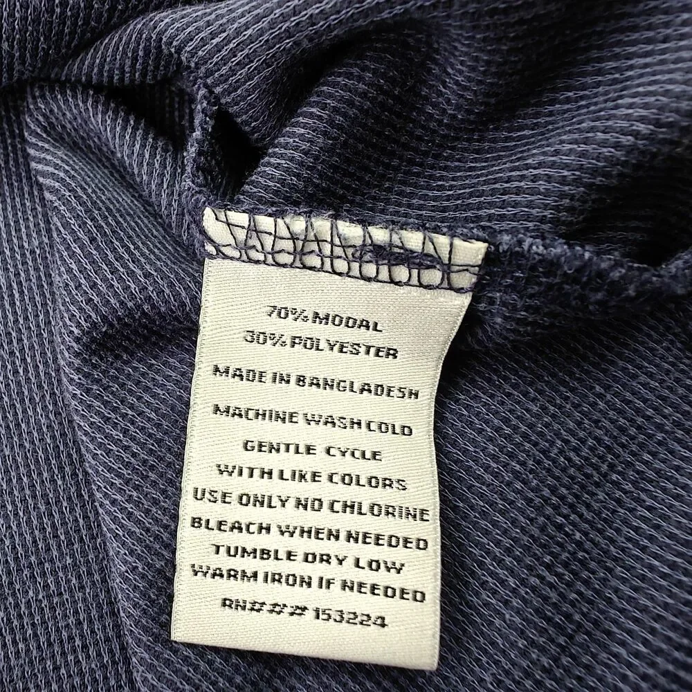 Rainforest Woven Polo Shirt Men's M Blue Lightweight Summer Soft Golf Lounge